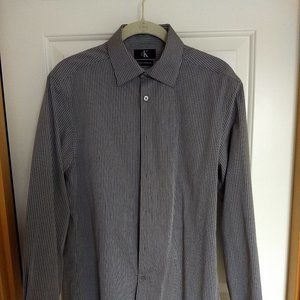 Calvin Klein Gray Stripe Dress Shirt